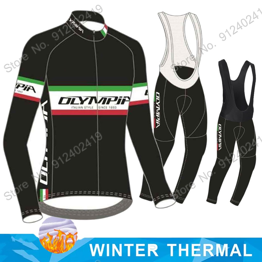 Cycling Bib Shorts - Maglia Ciclismo 2023ชุดเสื้อเจอร์ซีย์นักปั่นทีมโอลิมปิก, ชุดกันหนาวกางเกงขี่จักรยานเสือภูเขาแขนยาวเสื้อแขนยาวผู้ชาย